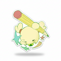 holding a pencil (Muggi) sticker